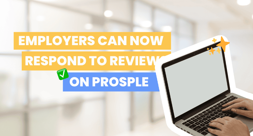 Employers can now respond to reviews on Prosple!